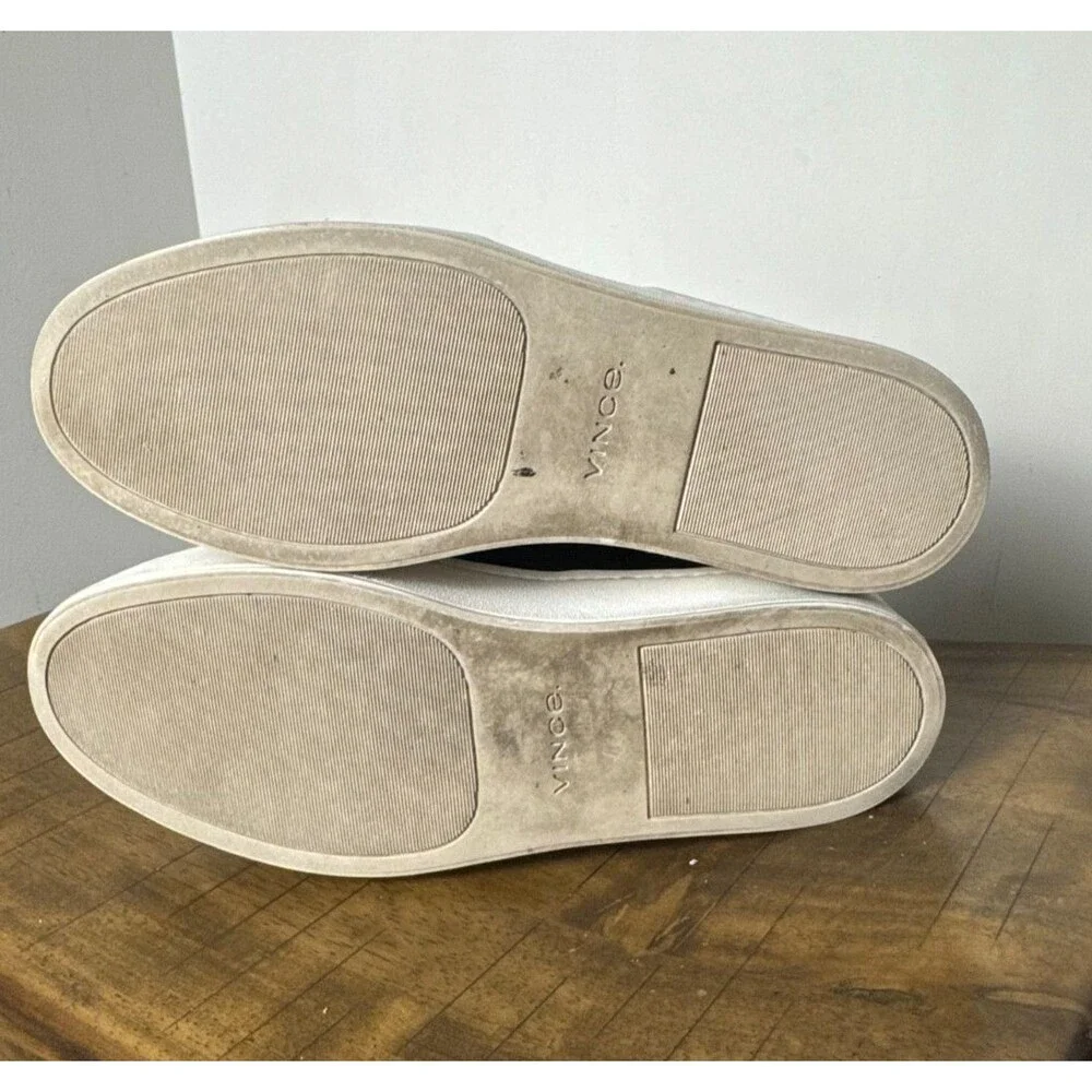 Vince Warren Platform Slip-On Sneakers Black Suede Women’s 8.5 Minimalist Luxe
